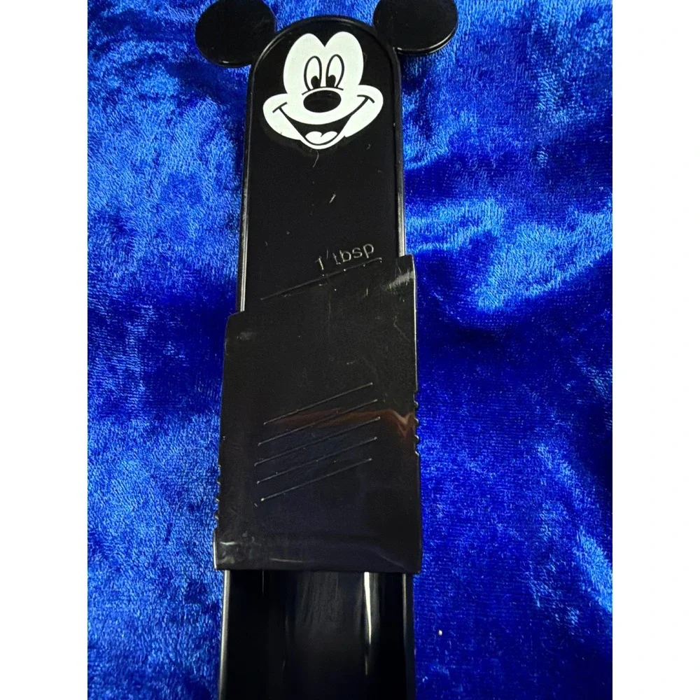 Disney Culinary Mickey Mouse Adjustable Measuring Spoon Black Plastic 1tsp-1tbsp